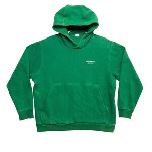 Lululemon Hoodie Mens M Green Steady State Graphic Sweatshirt LM3G94S